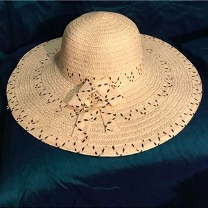Colorful summer straw hat.